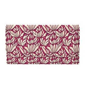 Elegante Cartera Floral Borgoña