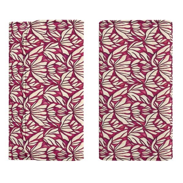 Elegante Cartera Floral Borgoña
