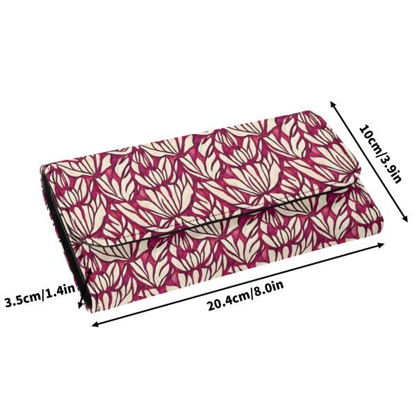Elegante Cartera Floral Borgoña