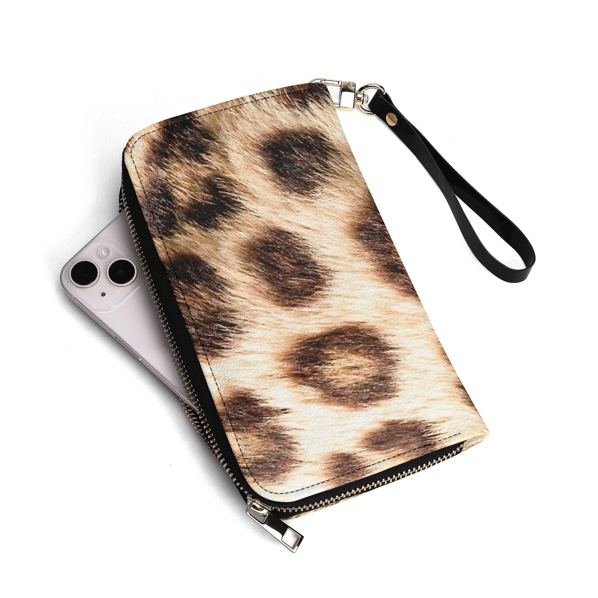 Billetera con Estampado Leopardo Chic en Cuero PU