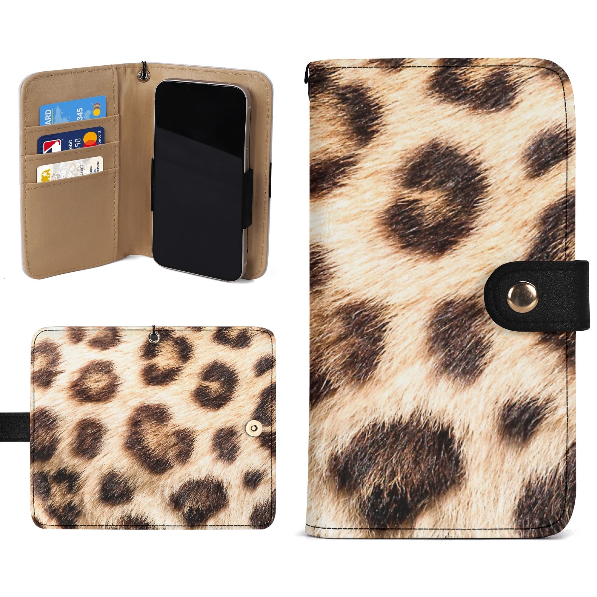 Funda Cartera Leopardo para Móvil