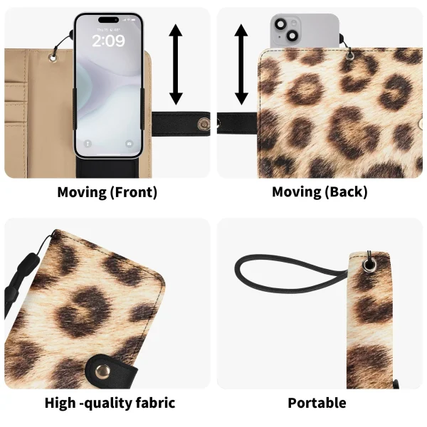 Funda Cartera Leopardo para Móvil