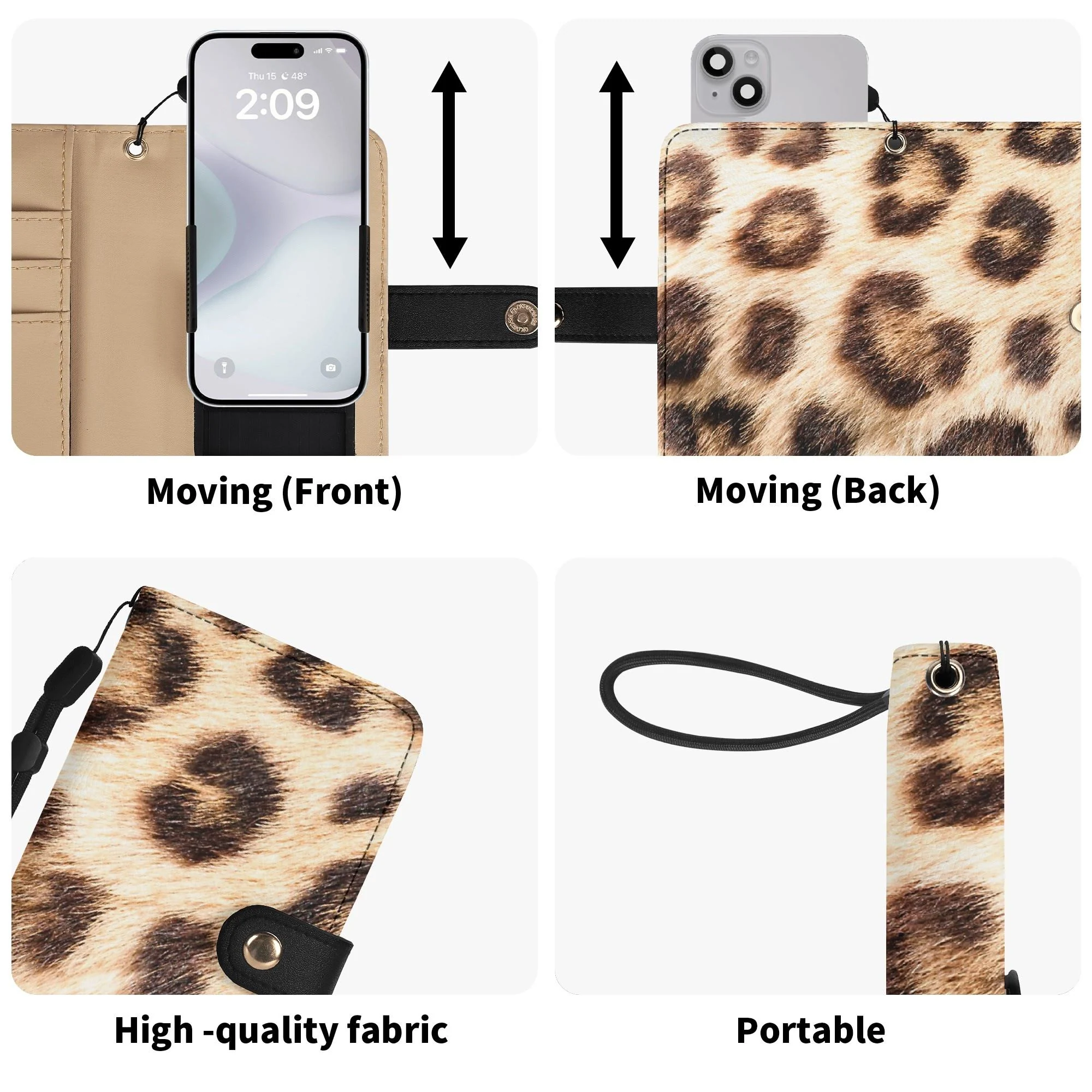 Funda Cartera Leopardo para Móvil