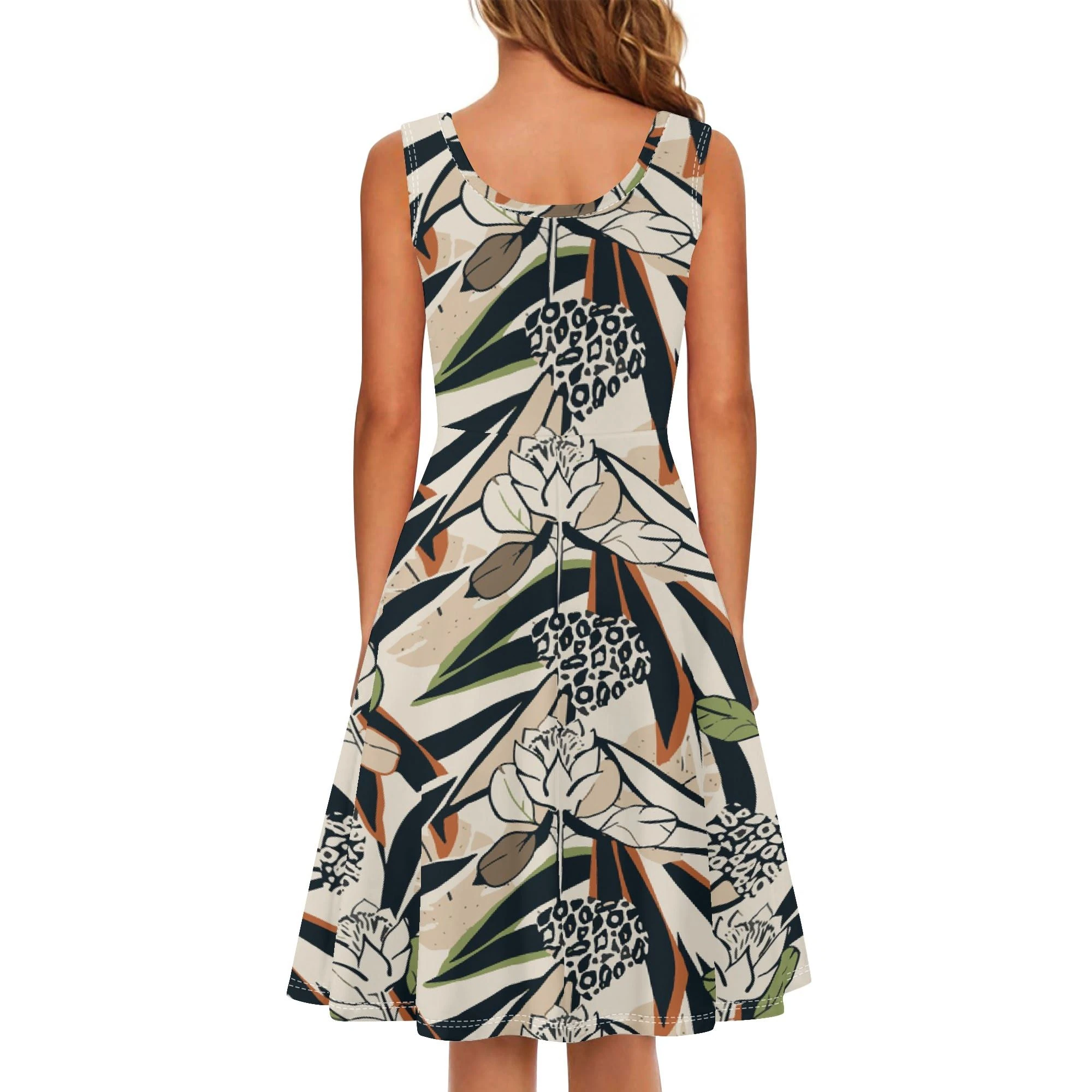 Vestido Floral Evasé "Jardín de Verano"