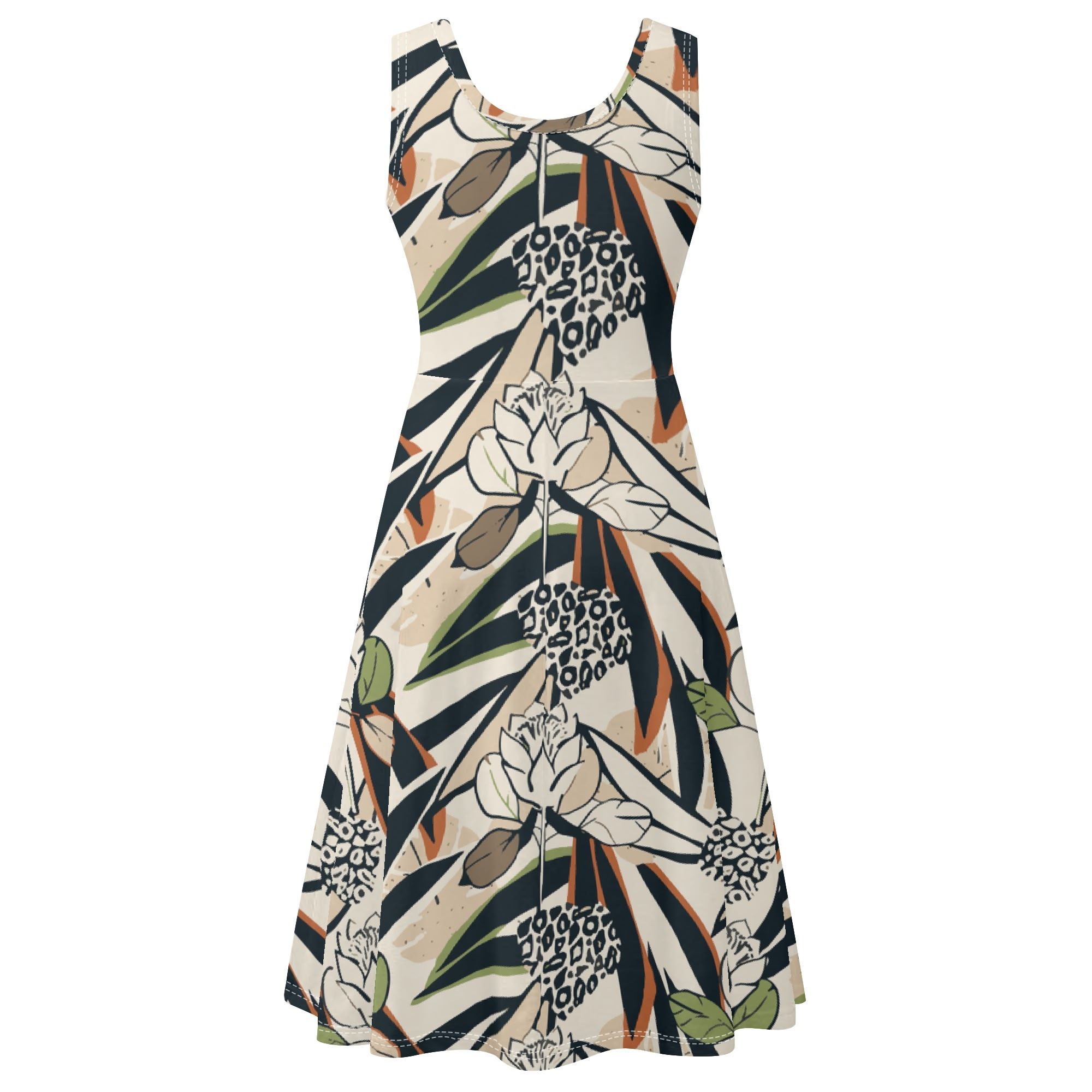 Vestido Floral Evasé "Jardín de Verano"