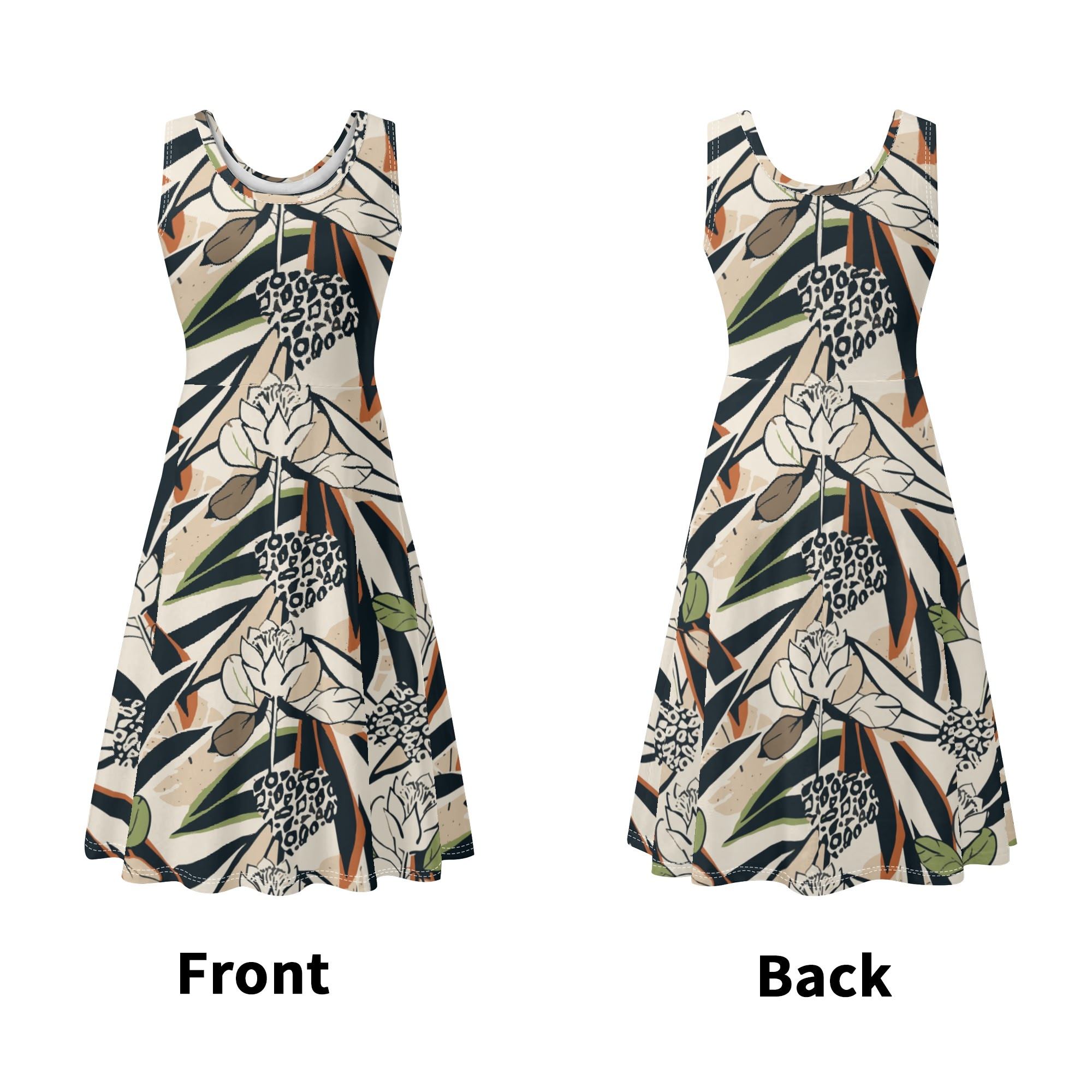 Vestido Floral Evasé "Jardín de Verano"