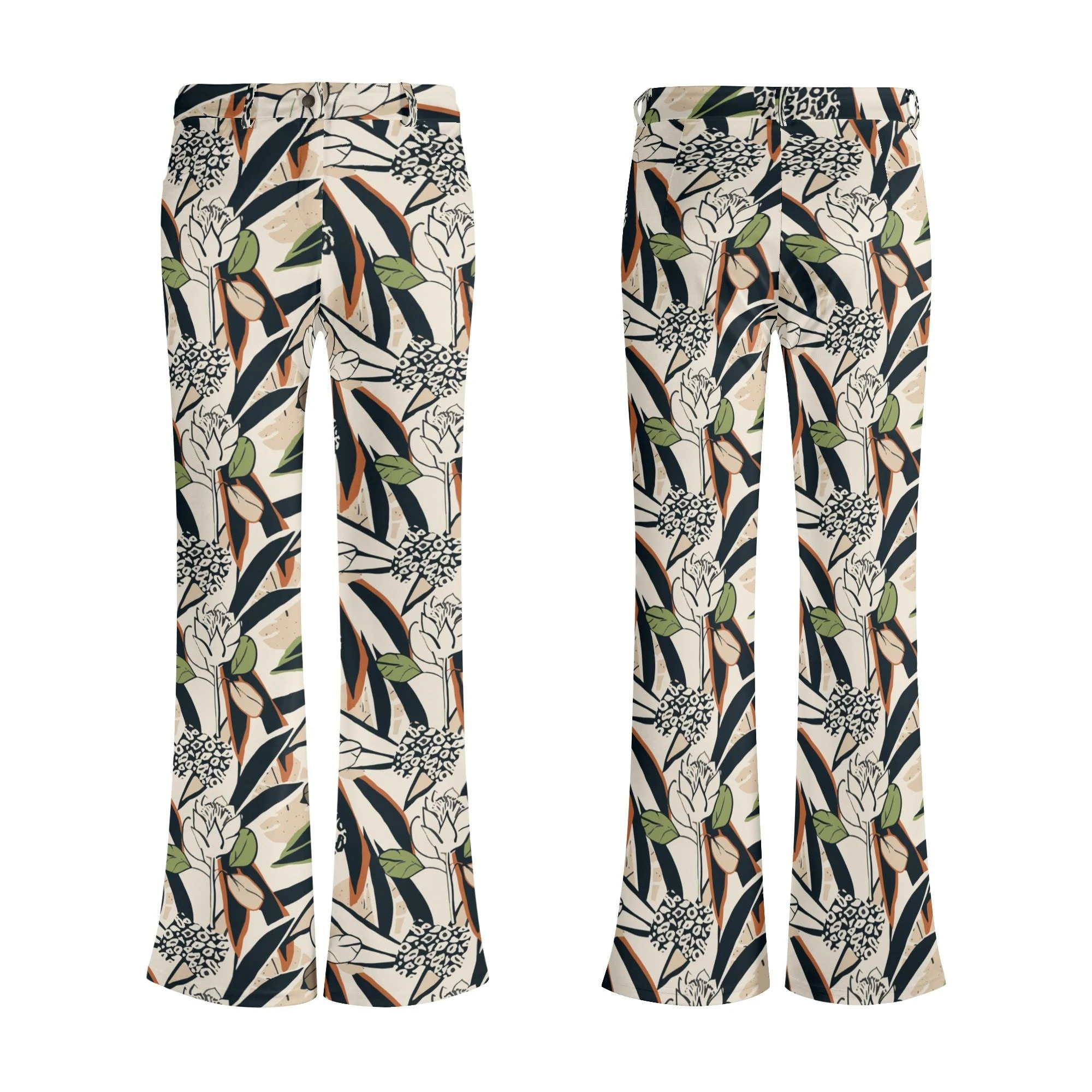 Pantalón fluido estampado botánico