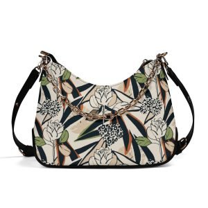 Bolso Hombro Floral Chic con Cadena Dorada