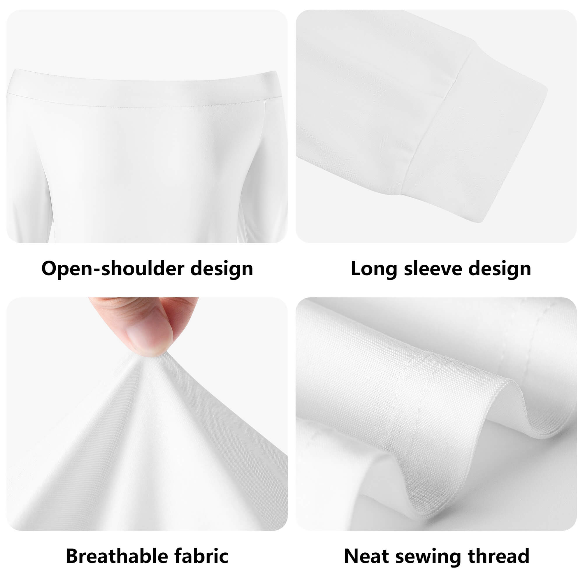 Women's Elegant Long Sleeve Off Shoulder Wrap Dress Boho Chic