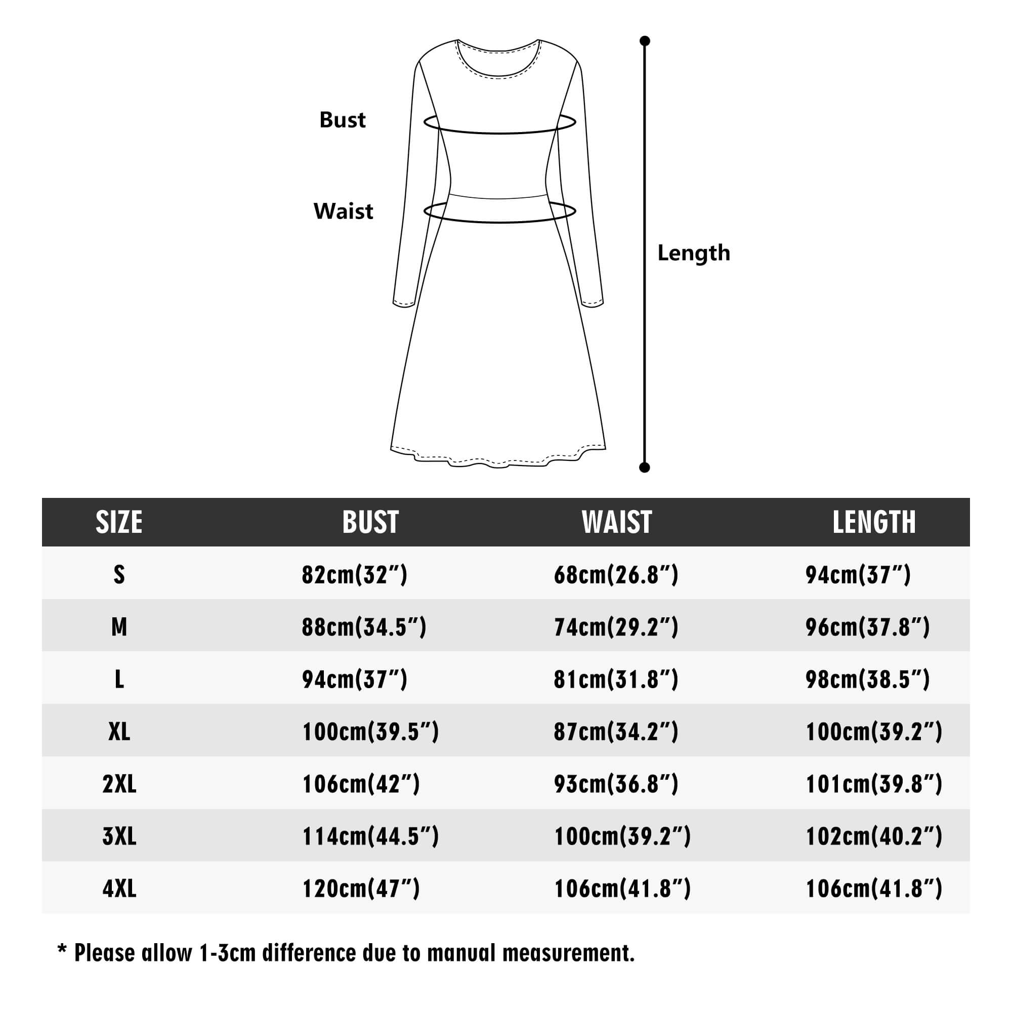 Women's Round Neck Long Sleeve Ruffle Boho Chic Dress