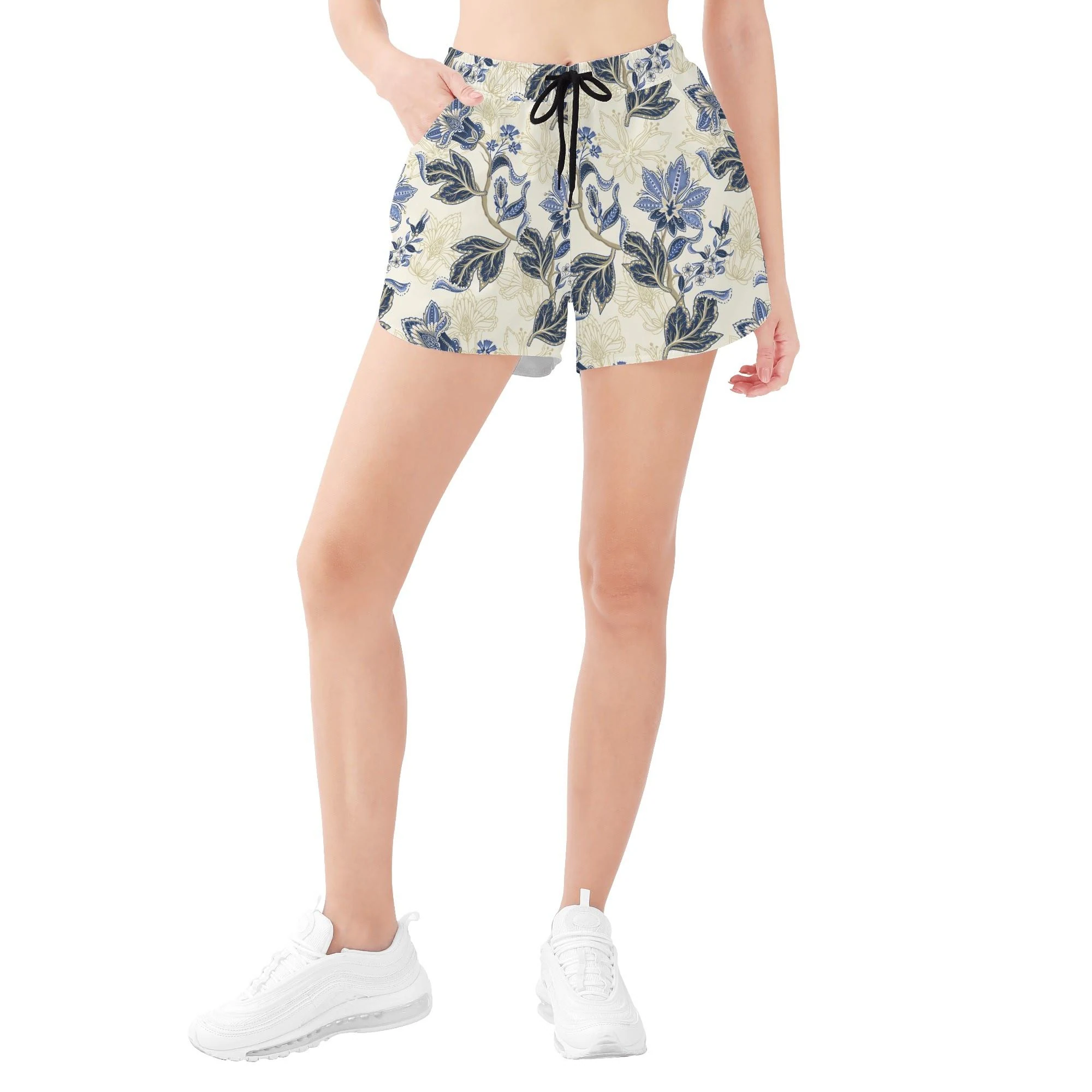 Short Floral Azul