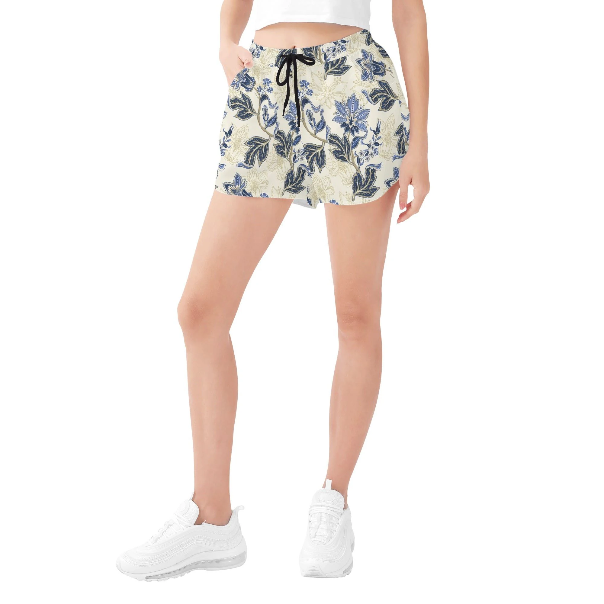 Short Floral Azul