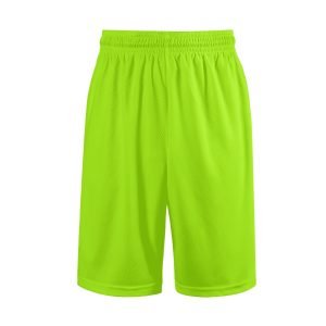 Shorts Verdes Activos - Shorts de malla ligeros y transpirables, color verde neón, diseño moderno y cómodo.