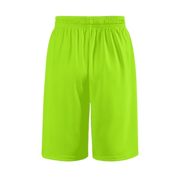 Shorts Verdes Activos - Shorts de malla ligeros y transpirables, color verde neón, diseño moderno y cómodo.