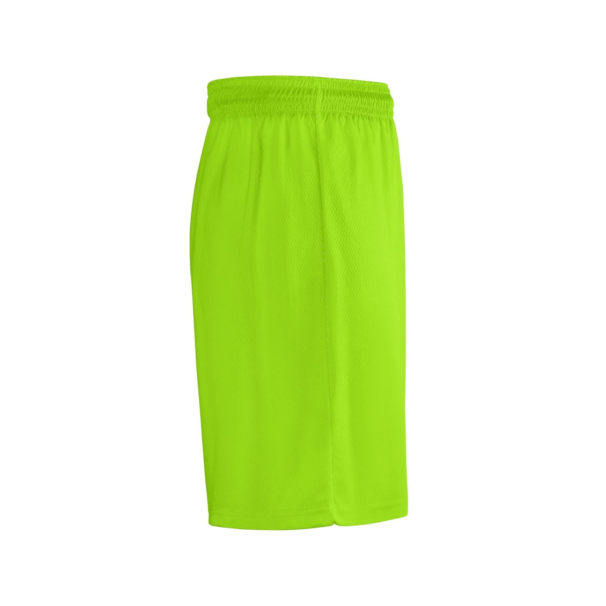 Shorts Verdes Activos - Shorts de malla ligeros y transpirables, color verde neón, diseño moderno y cómodo.