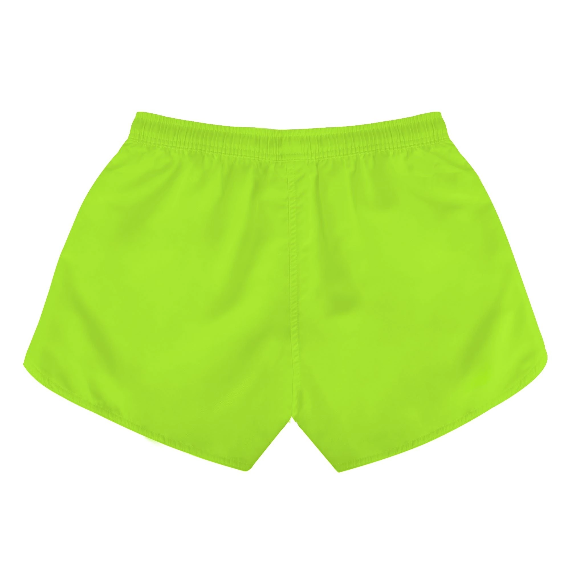 Imagen de los Shorts Neón Sport en vibrante verde neón, con cintura ajustable y tejido transpirable.
