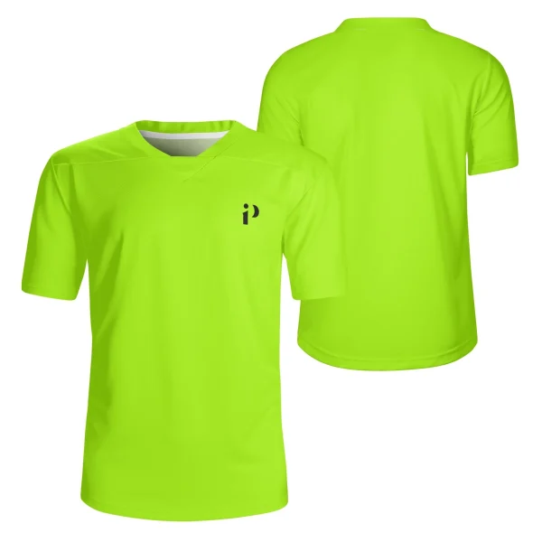Camiseta Fluor Activa en vibrante verde neón, con tejido transpirable y diseño ergonómico para un ajuste cómodo y versátil.