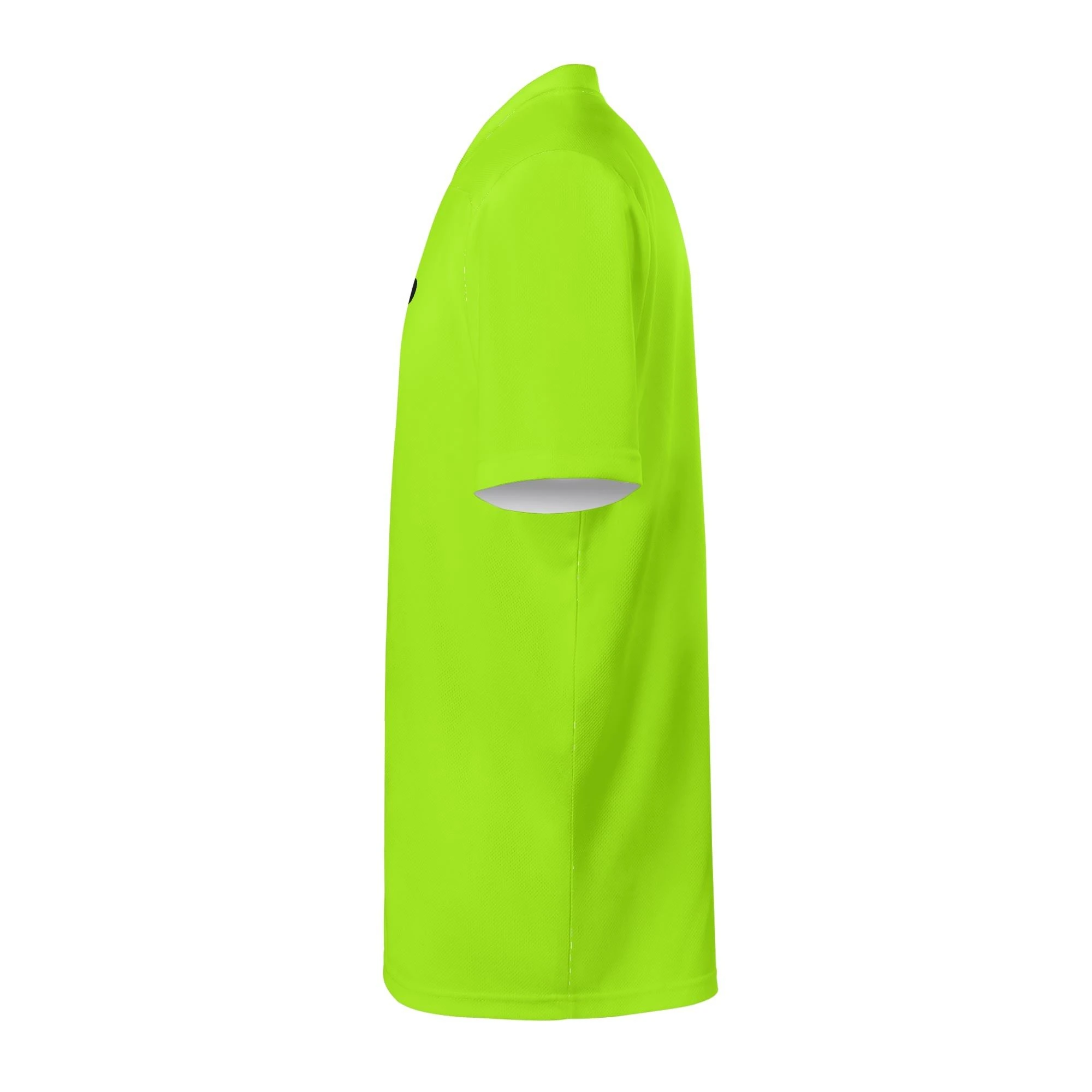 Camiseta Fluor Activa en vibrante verde neón, con tejido transpirable y diseño ergonómico para un ajuste cómodo y versátil.