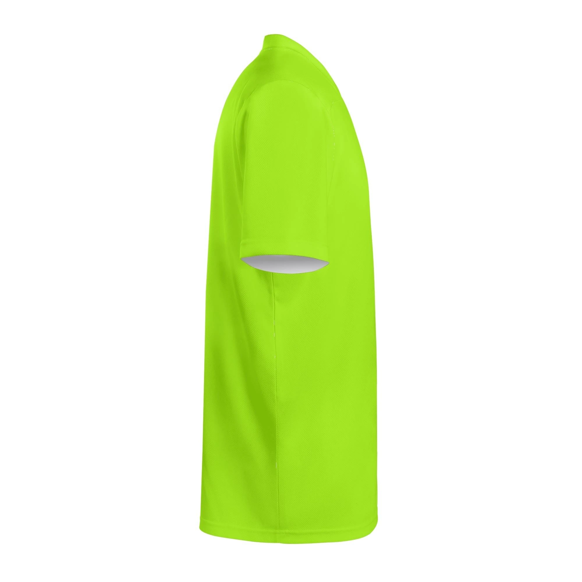Camiseta Fluor Activa en vibrante verde neón, con tejido transpirable y diseño ergonómico para un ajuste cómodo y versátil.