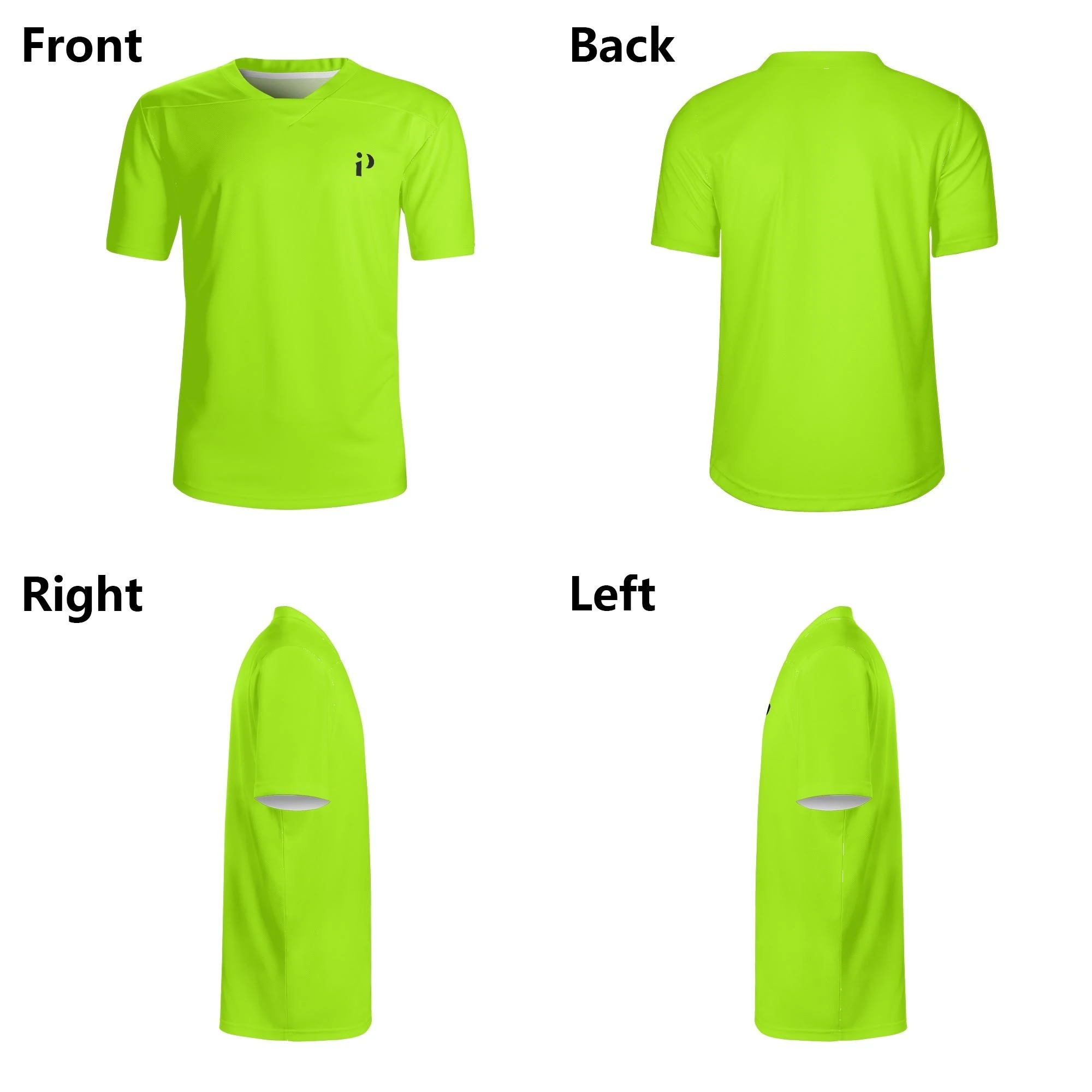 Camiseta Fluor Activa en vibrante verde neón, con tejido transpirable y diseño ergonómico para un ajuste cómodo y versátil.