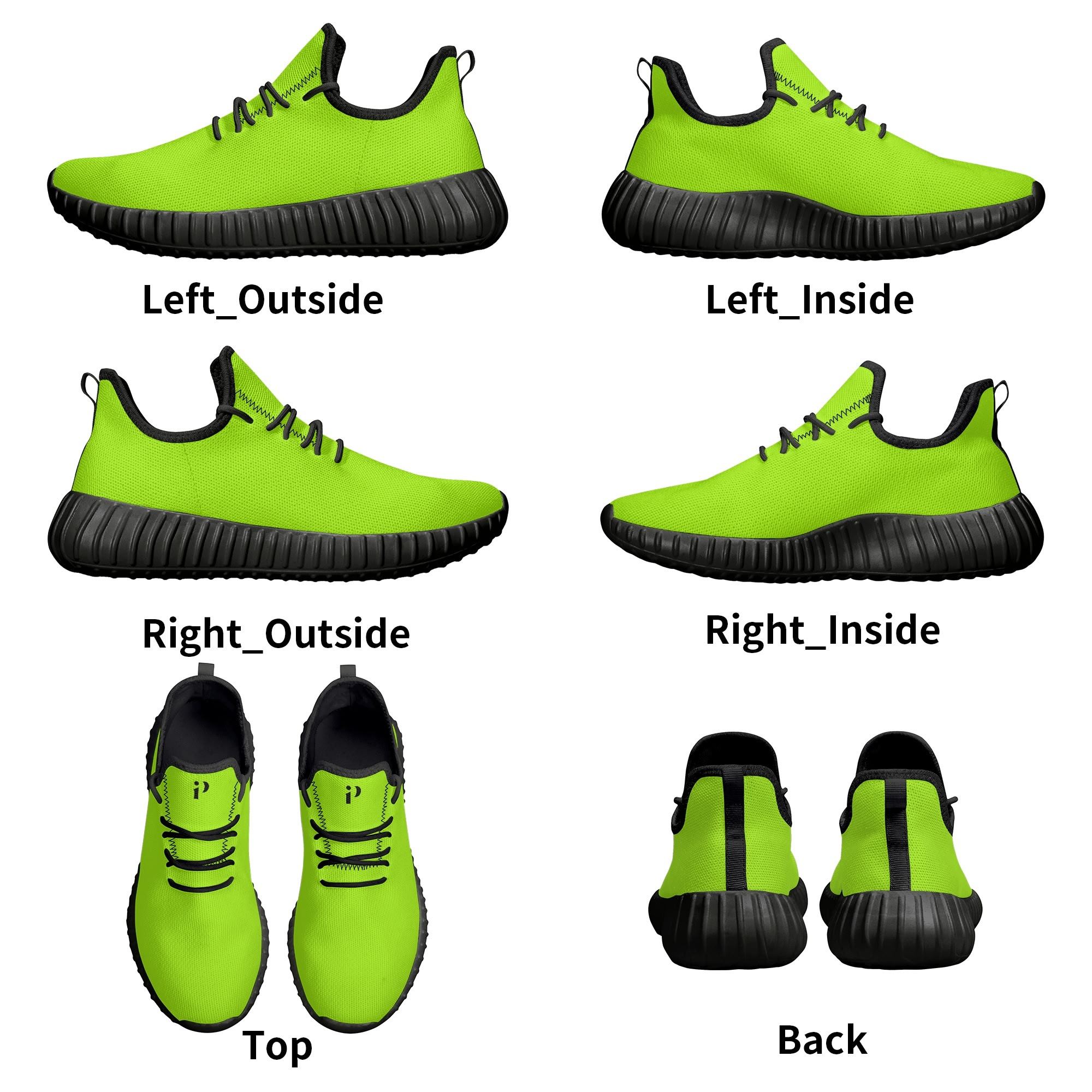 Zapatillas Verde Impacto, con un diseño en verde neón vibrante, suela ultraligera MD y malla transpirable para un ajuste cómodo y versátil.