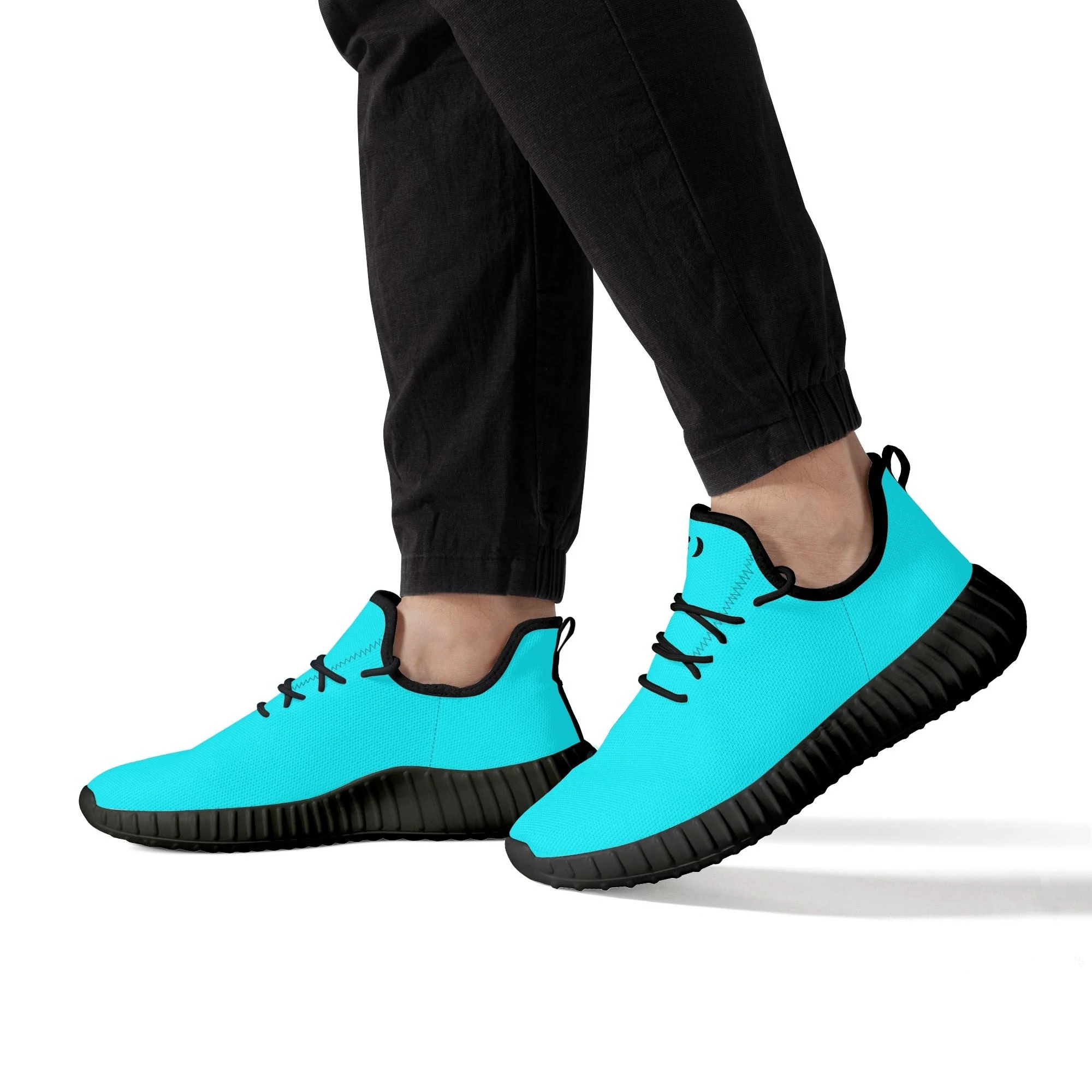 Zapatillas iP Turquesa - Sneakers transpirables de malla en color azul turquesa con suela MD y plantilla EVA.