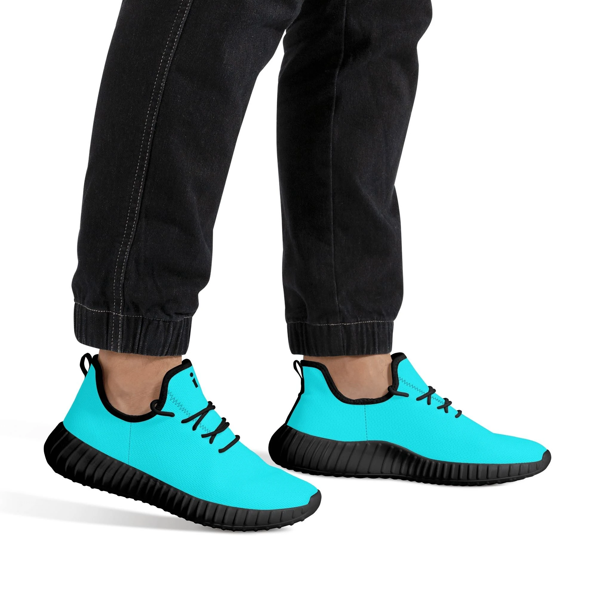 Zapatillas iP Turquesa - Sneakers transpirables de malla en color azul turquesa con suela MD y plantilla EVA.