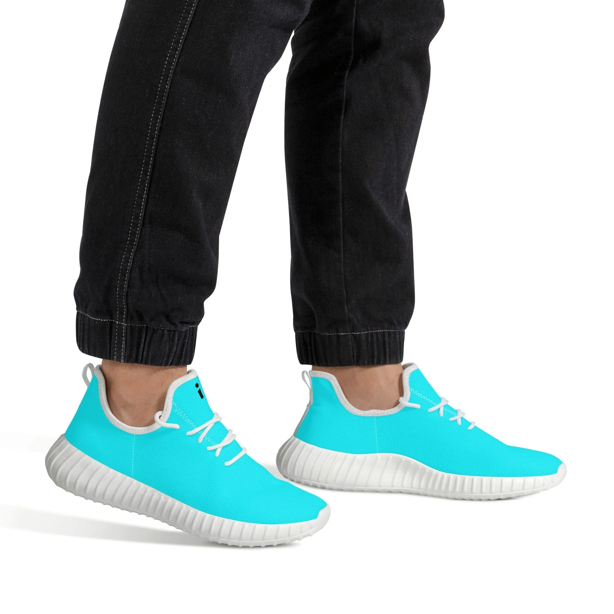 Zapatillas iP Turquesa - Sneakers transpirables de malla en color azul turquesa con suela MD y plantilla EVA.