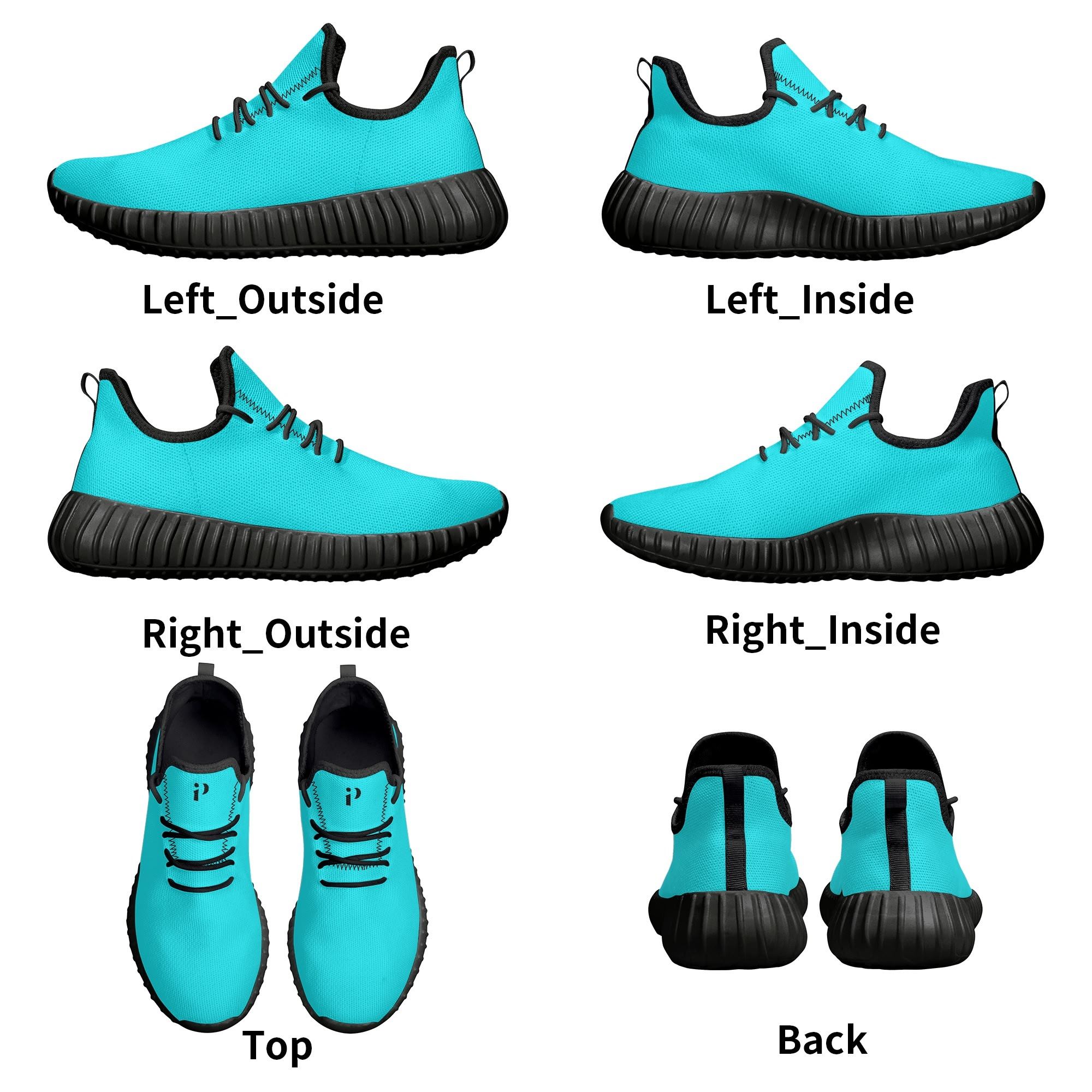 Zapatillas iP Turquesa - Sneakers transpirables de malla en color azul turquesa con suela MD y plantilla EVA.