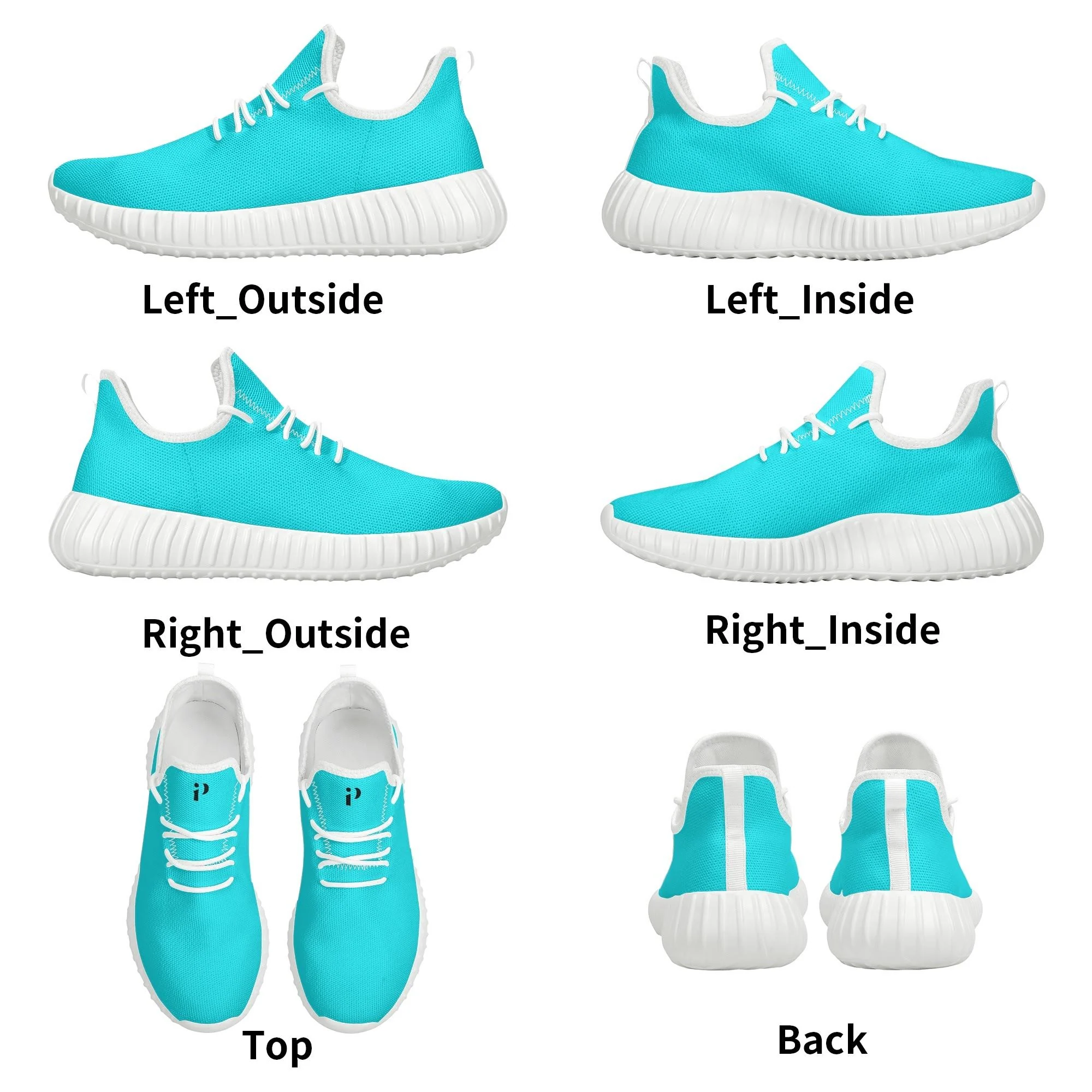 Zapatillas iP Turquesa - Sneakers transpirables de malla en color azul turquesa con suela MD y plantilla EVA.