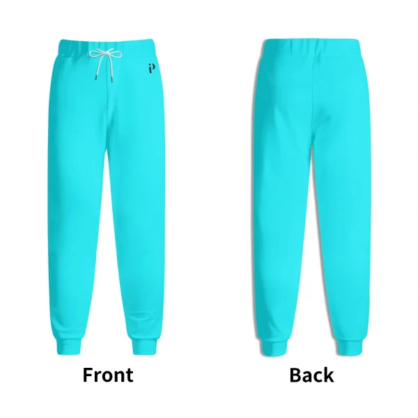 Pantalón Deportivo Turquesa - Joggers unisex en azul turquesa vibrante con ajuste elástico y cordón ajustable. Ideal para un look moderno y cómodo.