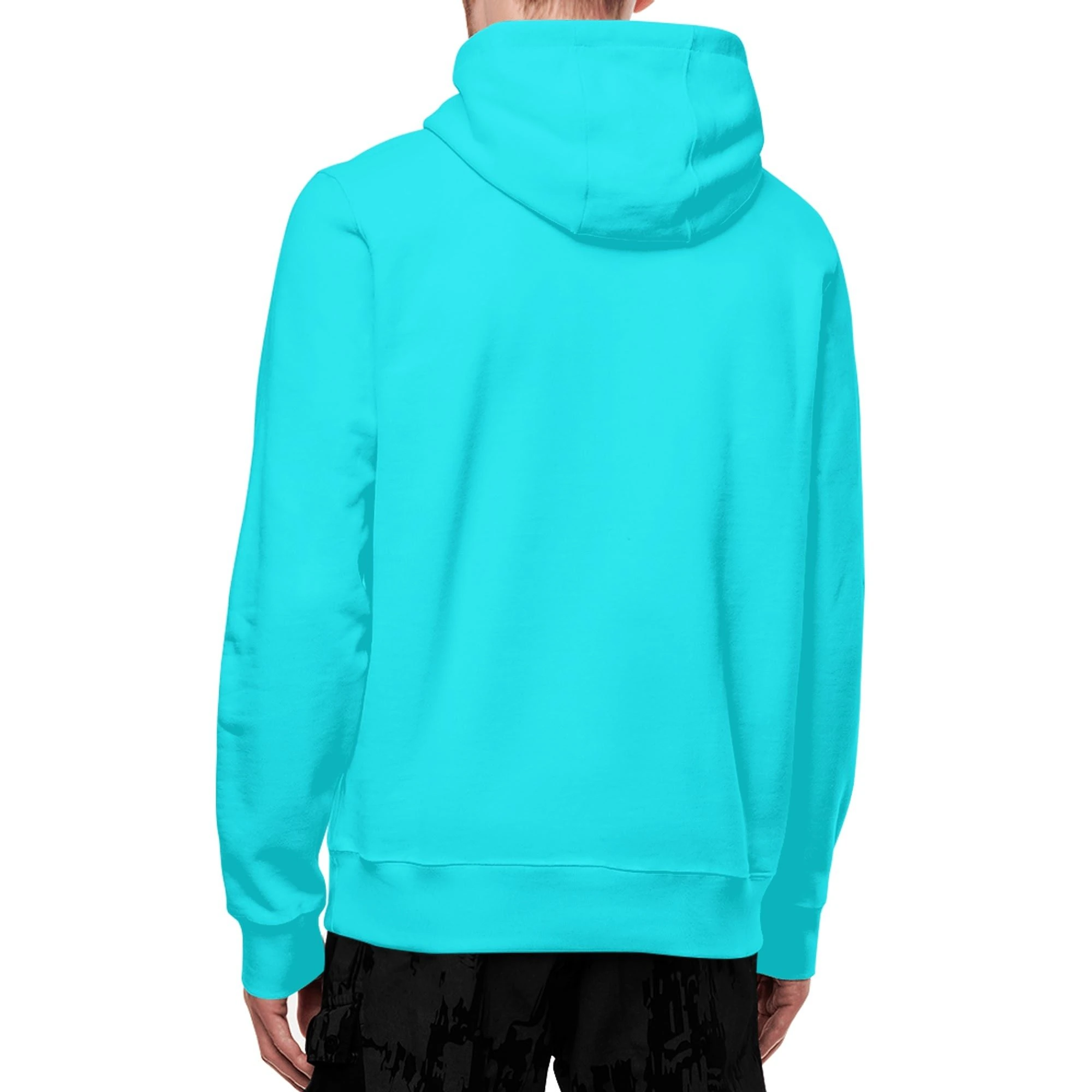 Sudadera Celeste iP con cremallera completa y cuello alto en color azul turquesa