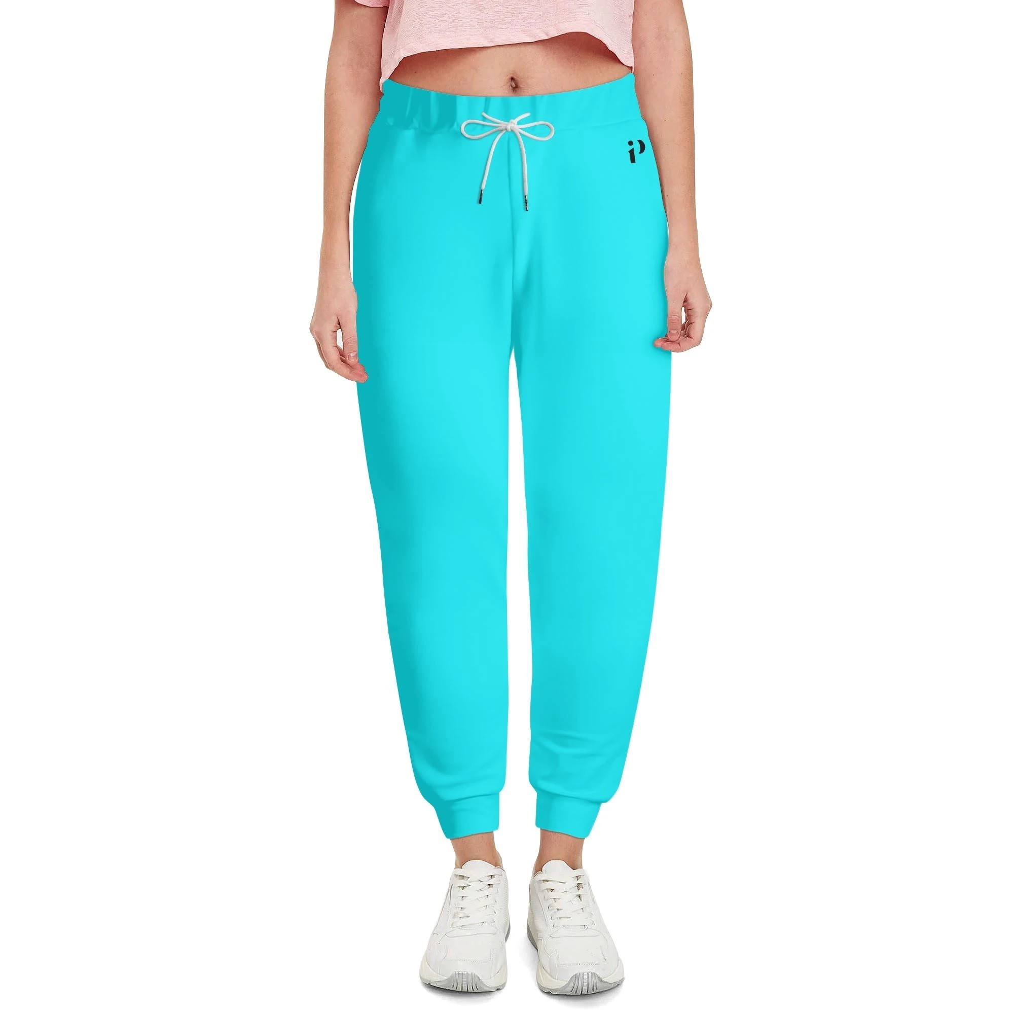 Pantalón Deportivo Turquesa - Joggers unisex en azul turquesa vibrante con ajuste elástico y cordón ajustable. Ideal para un look moderno y cómodo.