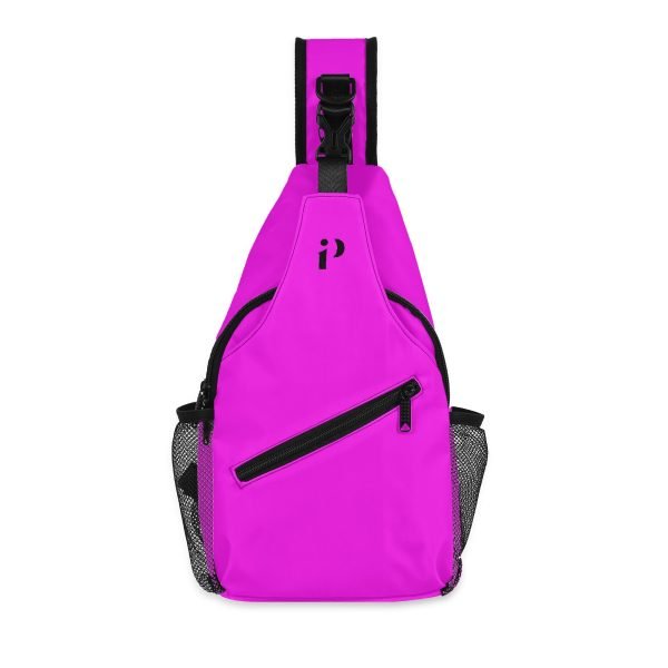 Mochila unisex en color magenta brillante, perfecta para uso diario.