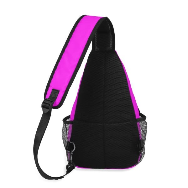 Mochila unisex en color magenta brillante, perfecta para uso diario.