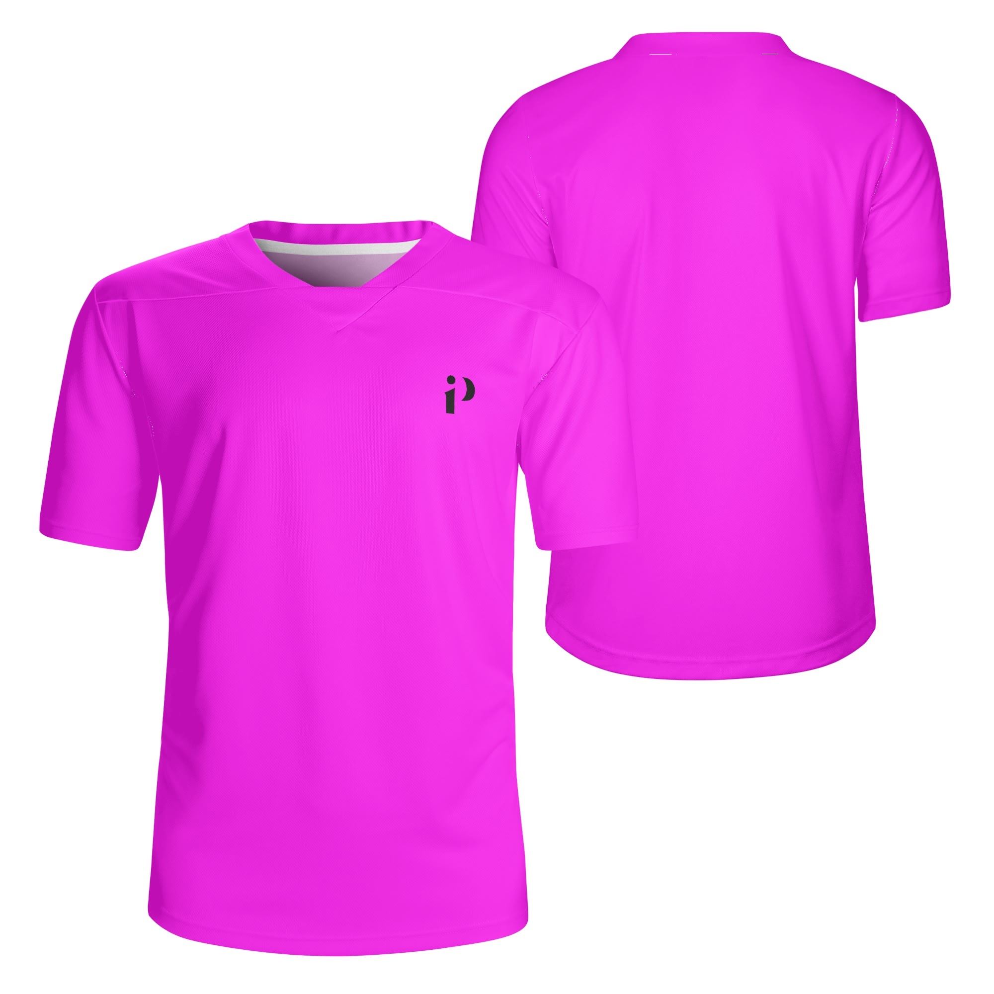 Camiseta Fucsia ActivePro de poliéster transpirable, ideal para deporte y uso casual, con ajuste cómodo y diseño llamativo.