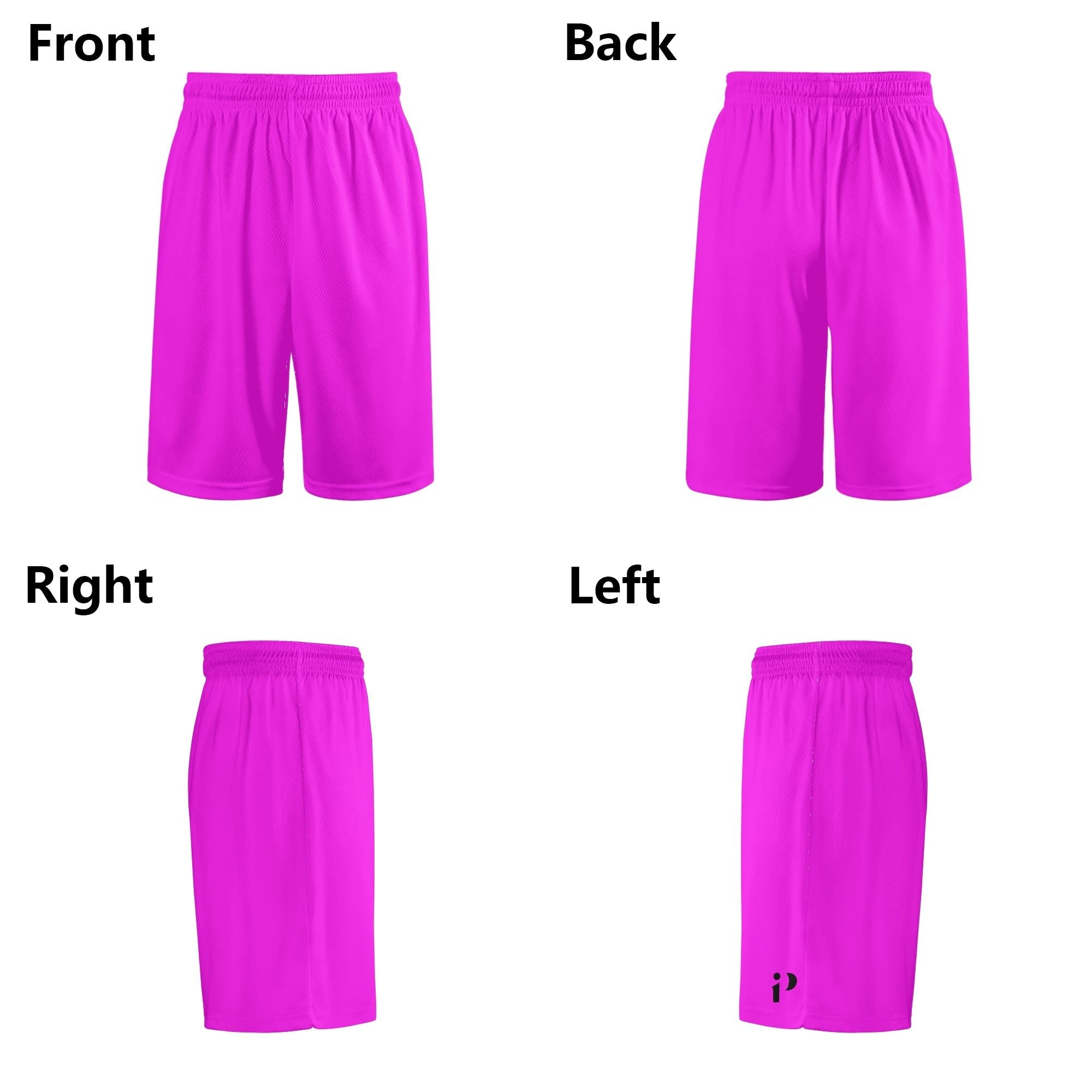 Vista frontal de los Shorts Fucsia PowerFlex, diseño deportivo y cómodo.