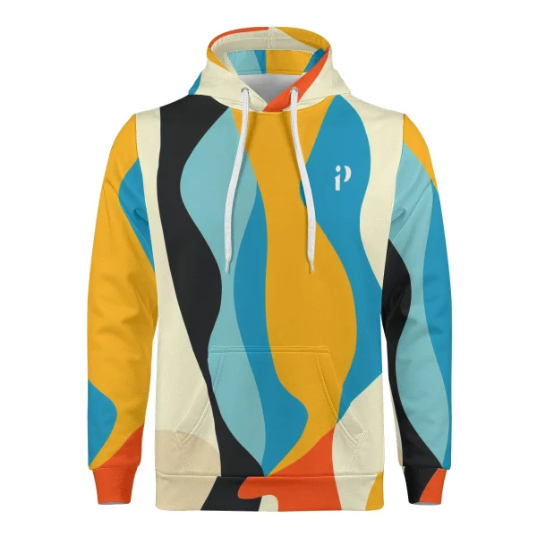 Vista frontal de la sudadera "Energía Urbana" con diseño all over print.