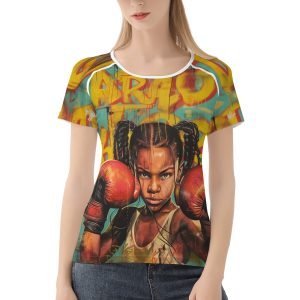 Camiseta Little Fighter mujer con diseño gráfico all-over