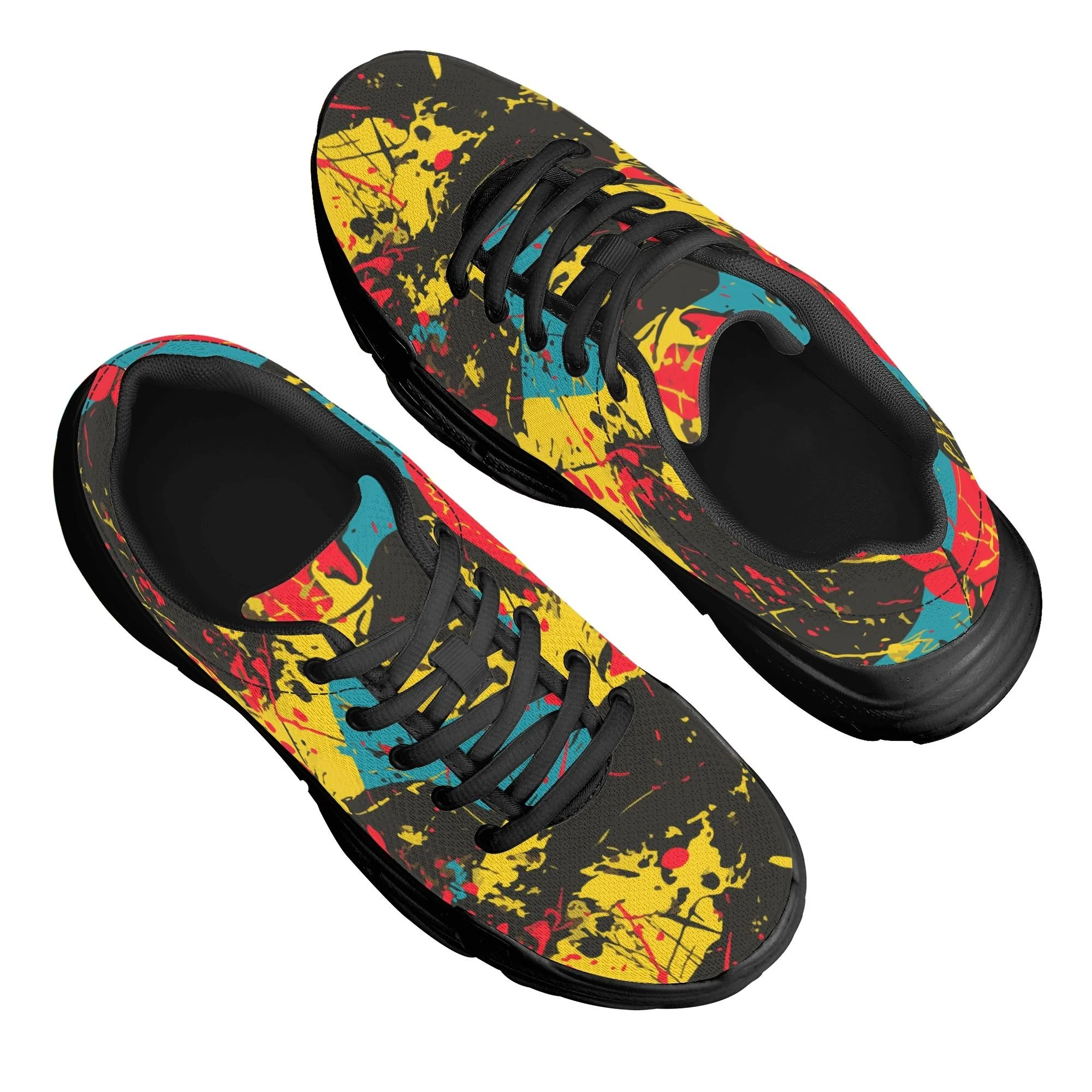 Zapatillas hombre Urban Chaos con diseño gráfico multicolor y suela negra de plataforma