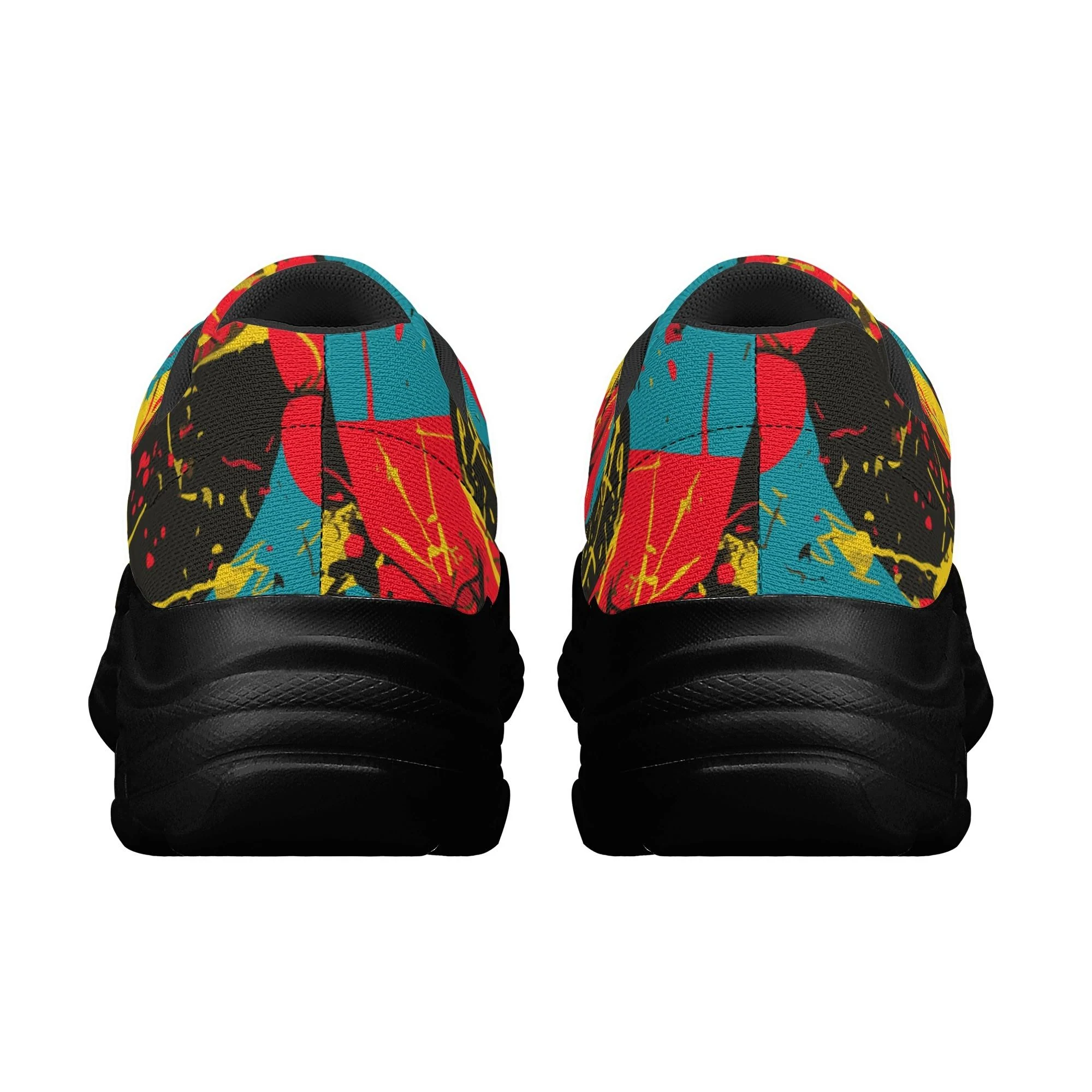 Zapatillas hombre Urban Chaos con diseño gráfico multicolor y suela negra de plataforma