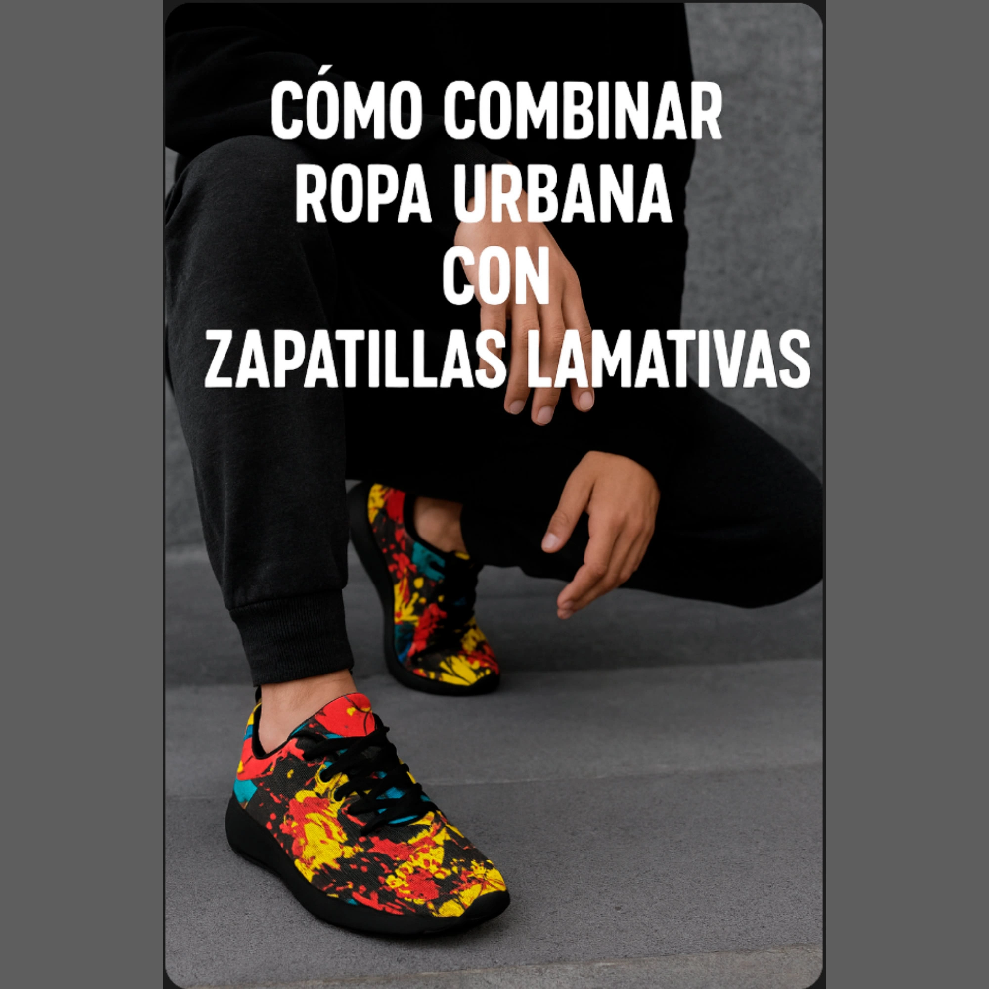 cómo combinar ropa urbana con zapatillas llamativas