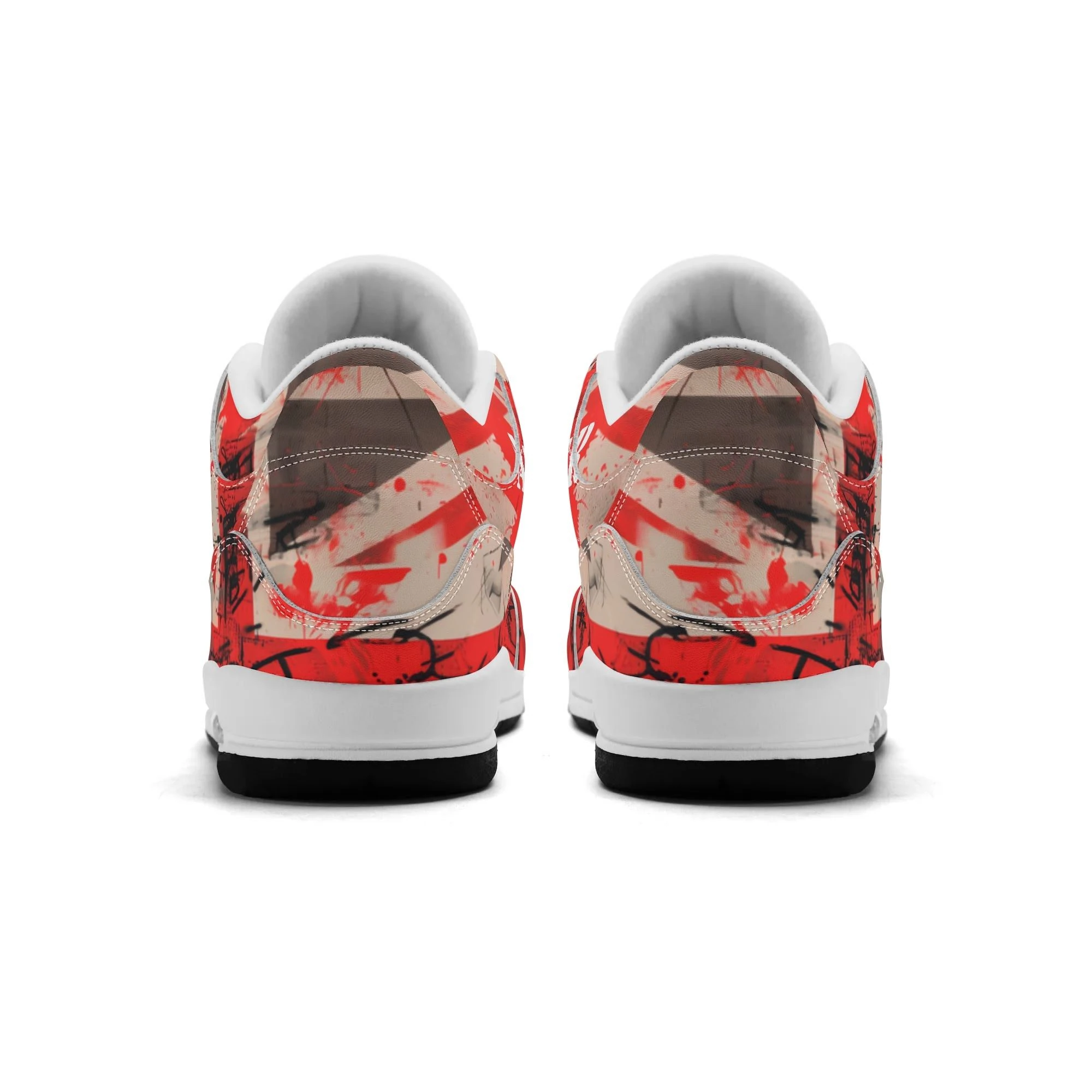 Zapatillas altas retro para hombre con diseño gráfico rojo y mensaje “Attitude Over Approval”