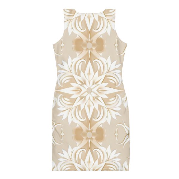Vestido floral beige ajustado con diseño integral Soft Bloom BY IP
