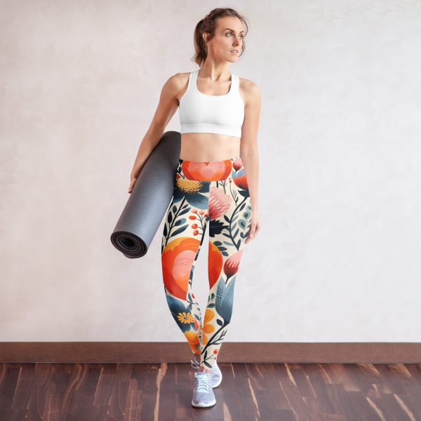 Leggings estilo escandinavo premium para mujer con estampado floral – Yoga y streetwear