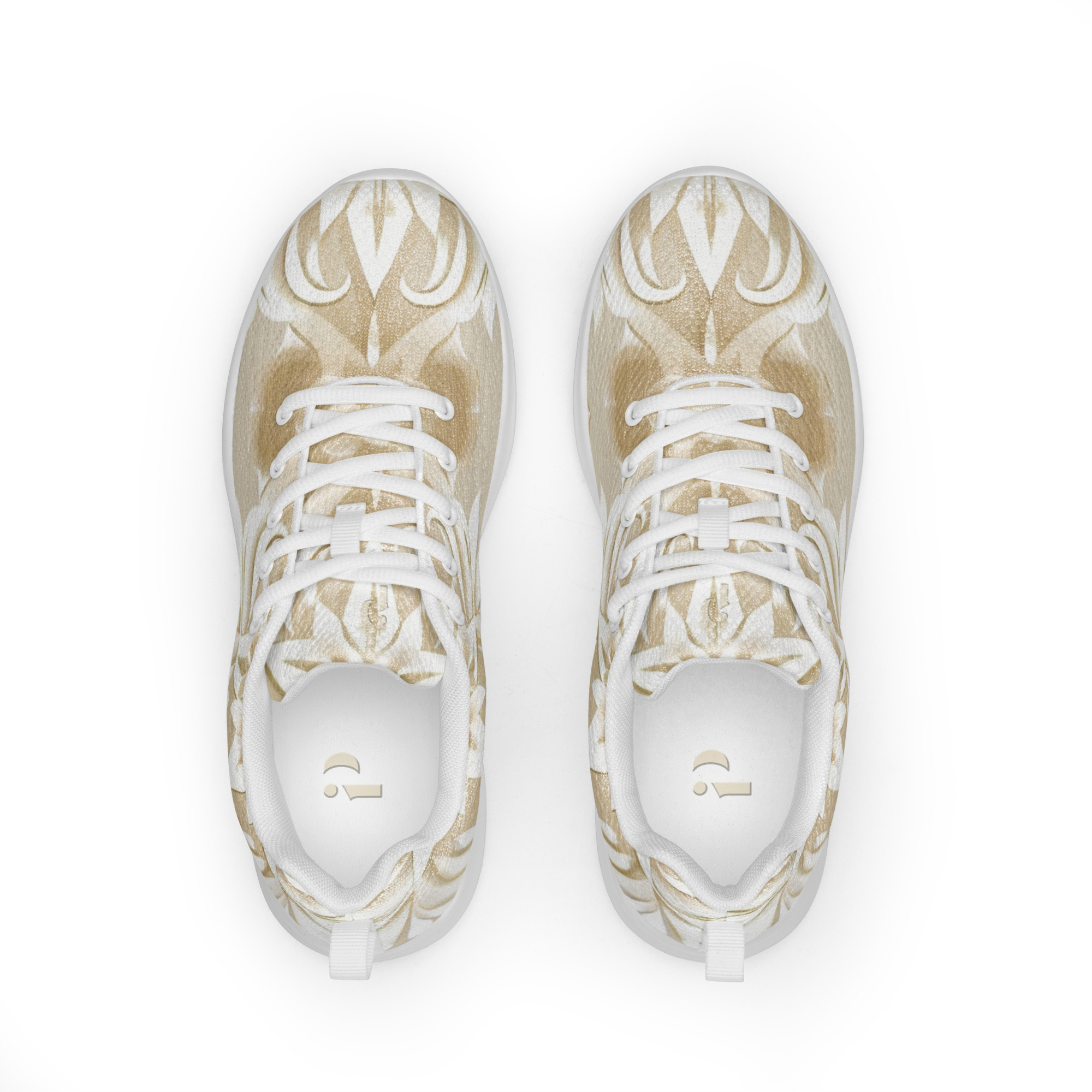 Zapatillas florales beige para mujer con diseño all-over y suela blanca – Soft Bloom
