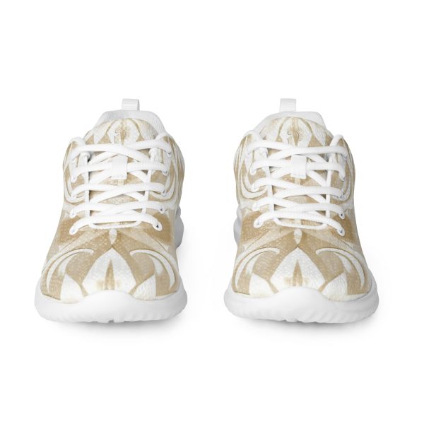 Zapatillas florales beige para mujer con diseño all-over y suela blanca – Soft Bloom