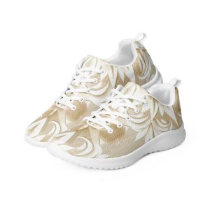 Zapatillas florales beige para mujer con diseño all-over y suela blanca – Soft Bloom