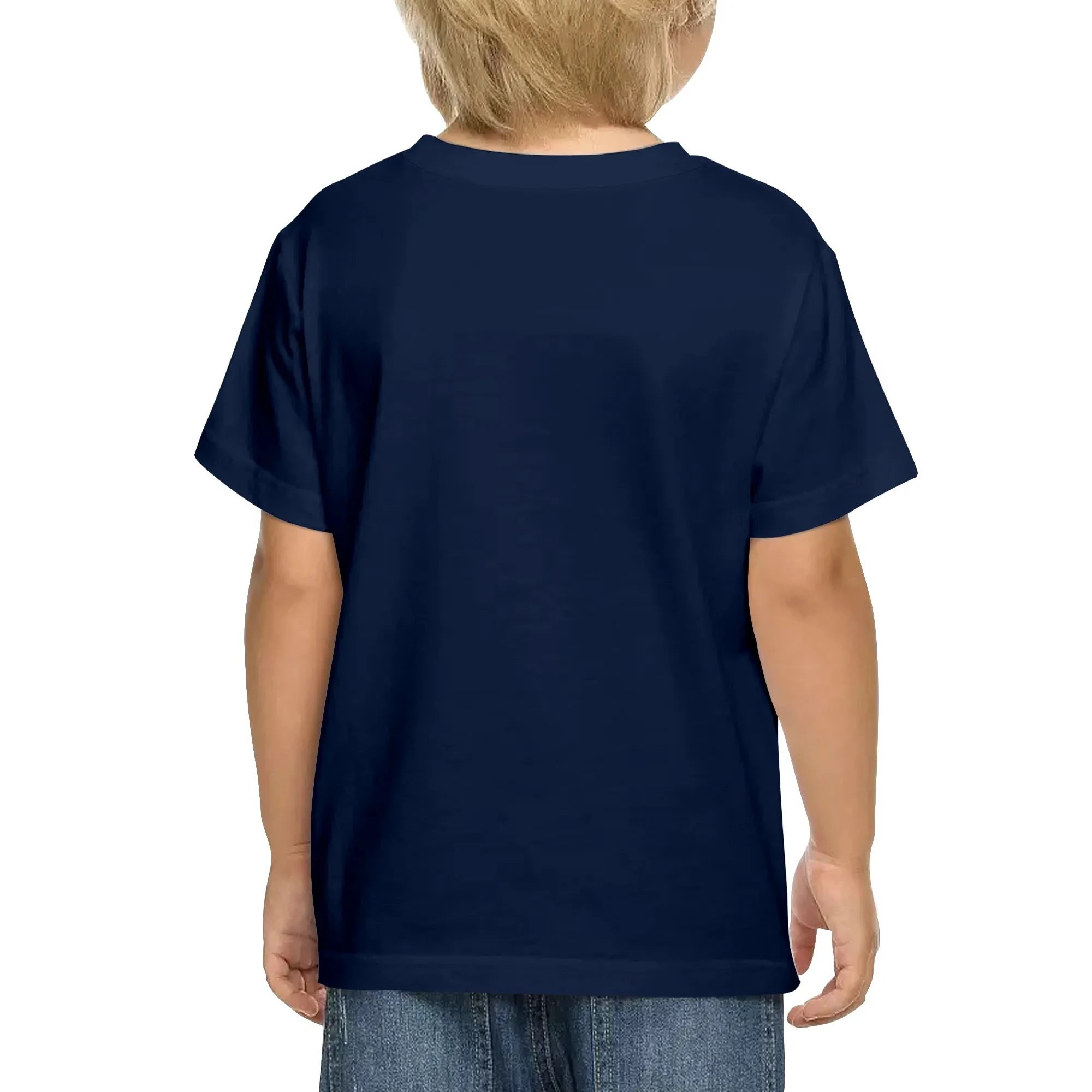 Camiseta kids “Consola Glitch”, vista frontal con el print centrado.