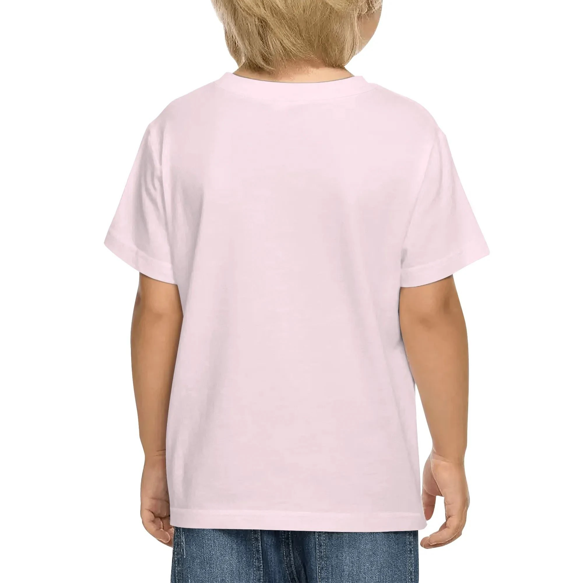 Camiseta kids “Consola Glitch”, vista frontal con el print centrado.